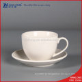 Formas diferentes em branco canecas brancas da porcelana Costume seu copo e saucer de chá do logotipo